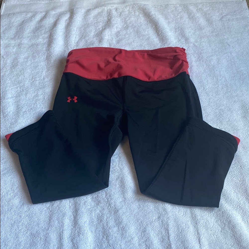 Under Armour Black and Pink Capris